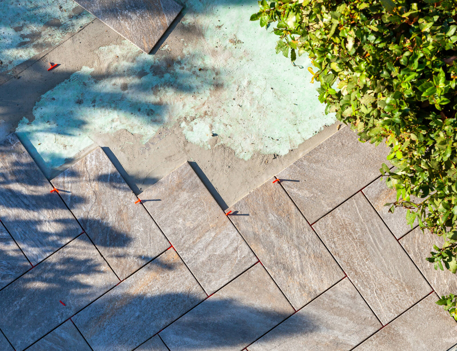 Decorative concrete patio